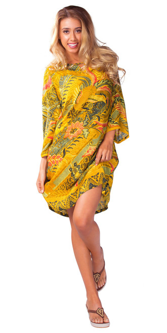Traditional Tunic Cover-Up "Phoenix" Batik - Final Sale - No Returns
