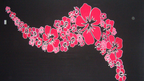 Top Quality Hawaiian Mens Sarong in Pink Fringeless
