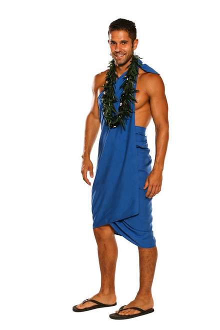 Royal Blue Mens Sarong PLUS SIZE - Fringeless Sarong