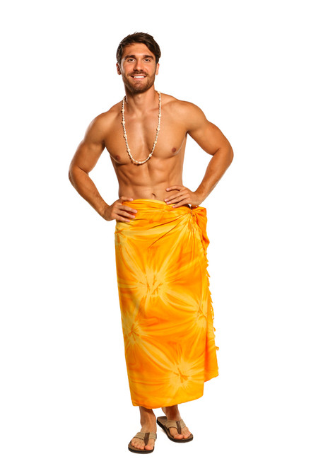 Mens Top Quality Smoked Sarong in Gold