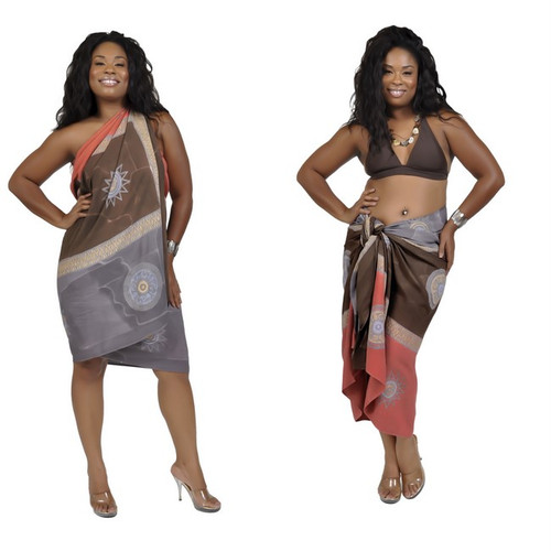 "Baliku 3" Sarong PLUS SIZE - Fringeless Sarong