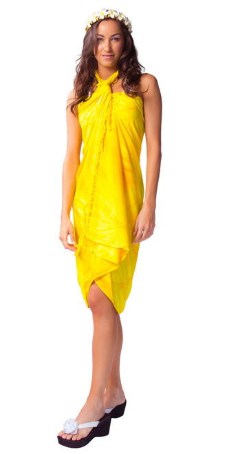 Top Quality Smoked Sarong in Yellow