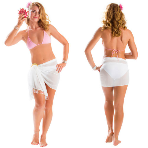 Sheer Sarong with Lace Detail