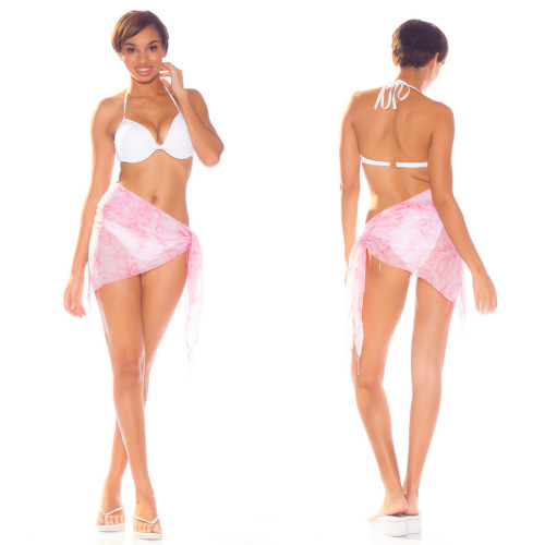 Half Smoked Sheer Sarong in Pink