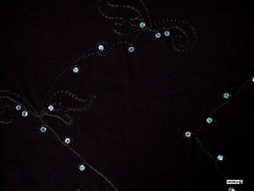 Solid Sequined & Embroidered Double Width Scarf, Wrap or Shawl - in your choice of colors