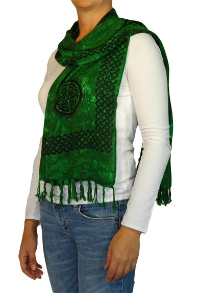 Celtic Knot Scarf - Sarong "Green"