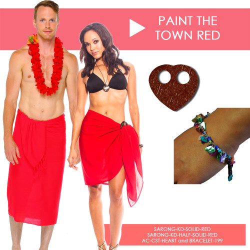 Paint the Town Red Sarong Set