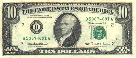 $10 Ten Dollar Gift Certificate