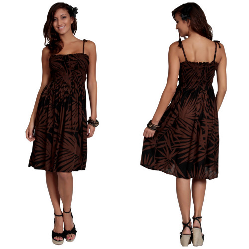 Womens Sundress/Tube Dress Palm Design