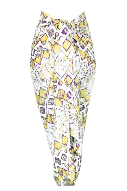 1 World Sarongs Diamond Abstract Motif in Yellow-1WW 1 World Sarongs Diamond Abstract Motif in Yellow-1WW