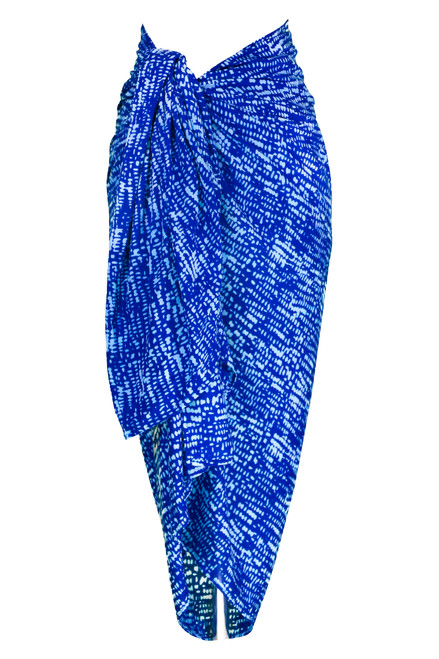 1 World Sarongs Dot Abstract Motif in Blue