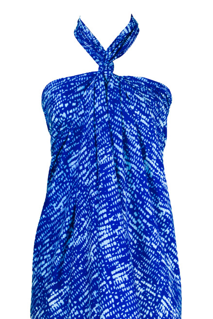 1 World Sarongs Dot Abstract Motif in Blue