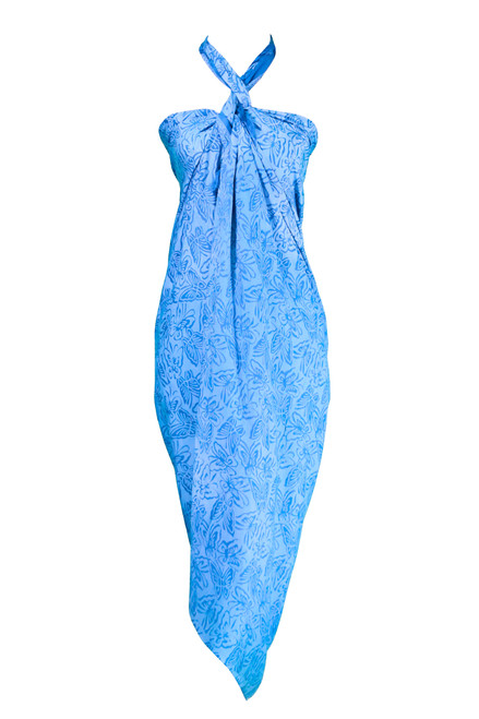 1 World Sarongs Flying Butterfly Design in Blue Color