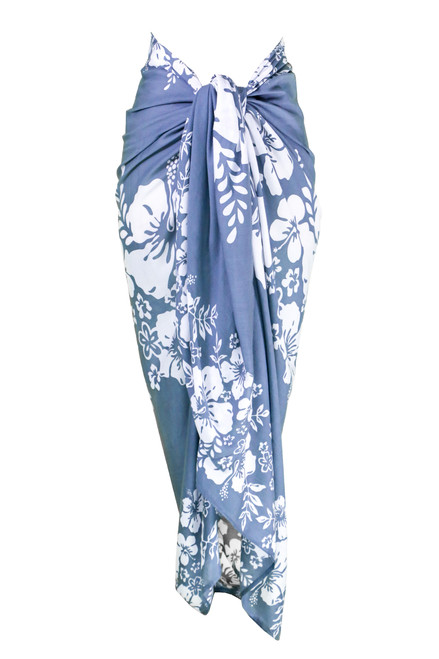 1 World Sarongs Floral Motif in Gray