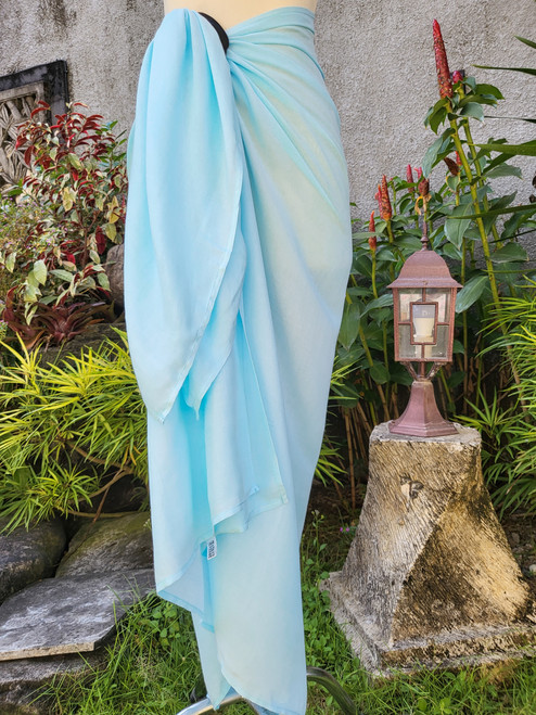 1 World Sarongs with solid pastel color Light Aqua