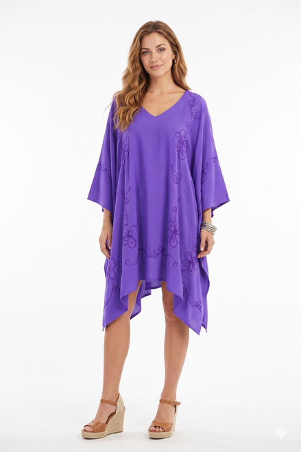 La Fleva Women's Swimsuit Beach Cover Up Bikini Beachwear Bathing Suit Beach Dress in Purple