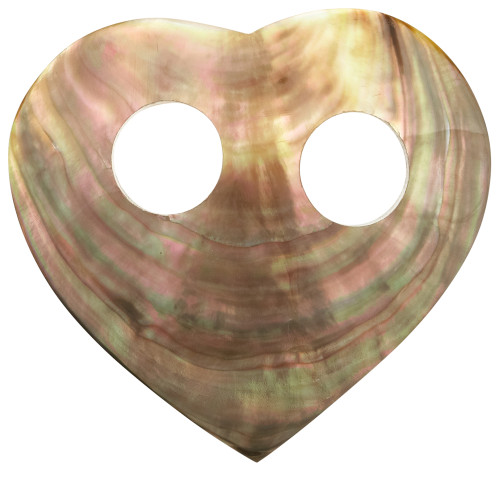 Grey Mother Of Pearl Sarong Tie in Heart