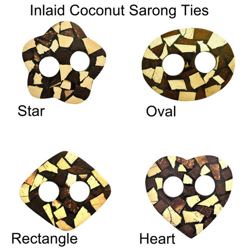 Inlaid Coconut Sarong Ties