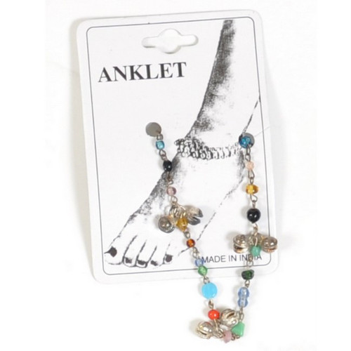 Glass Bead Bell Anklet - Assorted