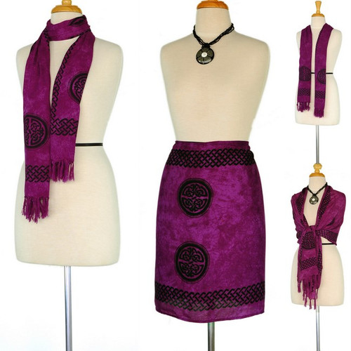Celtic Knot Sarong - Scarf "Purple"