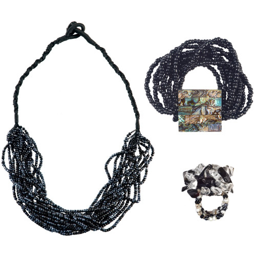 Jewelry Set in Black-1624345817
