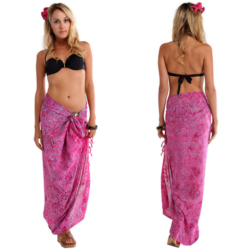 Abstract Sarong in Hot Pink