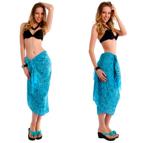 Abstract Sarong in Turquoise