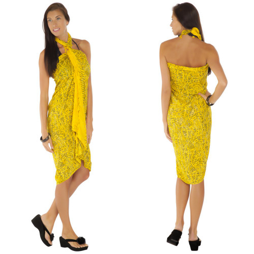 Abstract Sarong in Yellow