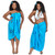 Sequined Embroidered Butterfly Sarong in Turquoise