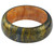 Abstract Painted Wood Bangle in Black