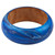Abstract Painted Wood Bangle in Blue