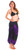 Floral Sarong ""Amethyst Magic"" Purple and Black-NO RETURNS