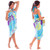 Seashell Sarong in Turquoise - Fringeless Sarong