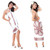 Lotus Floral Sarong in Brown/White