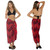 Floral Sarong In Red/Black