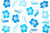 Small Gecko and Floral Sarong in Turquoise