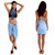 HALF SARONG / MINI SARONG PAREO "Light Blue Smoked"