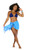 Half Sarong "Turquoise Blue" Smoked