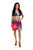 Half Sarong/Mini Sarong in Diamond Red And Blue