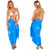 Hibiscus Flower Sarong "Light Blue"