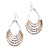 Beaded Hoop Earrings "Oval Drops" Bronze