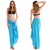 Hand Painted Sarong Floral "Caribbean Blue"