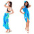 Hawaiian Floral Sarong in Blue/Turquoise