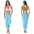 Spring Leaves Sarong "Turquoise / White" - FINAL SALE - NO RETURN - Imperfect