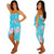 Plumeria Sarong "Light Turquoise / Pink" - SECONDS
