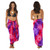 Tie Dye Plus Size Sarong in Chakra Pink-Red-Purple FRINGELESS