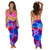 Tie Dye Plus Size Sarong in Chakra Pink-Red-Purple-Blue FRINGELESS