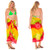 Tie Dye Sarong in Cover-Up Red, Yellow and Lime Green