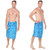 Abstract Leaf Mens Sarong in Turquoise