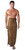 Abstract Spiral Circle Design Mens Sarong in Brown